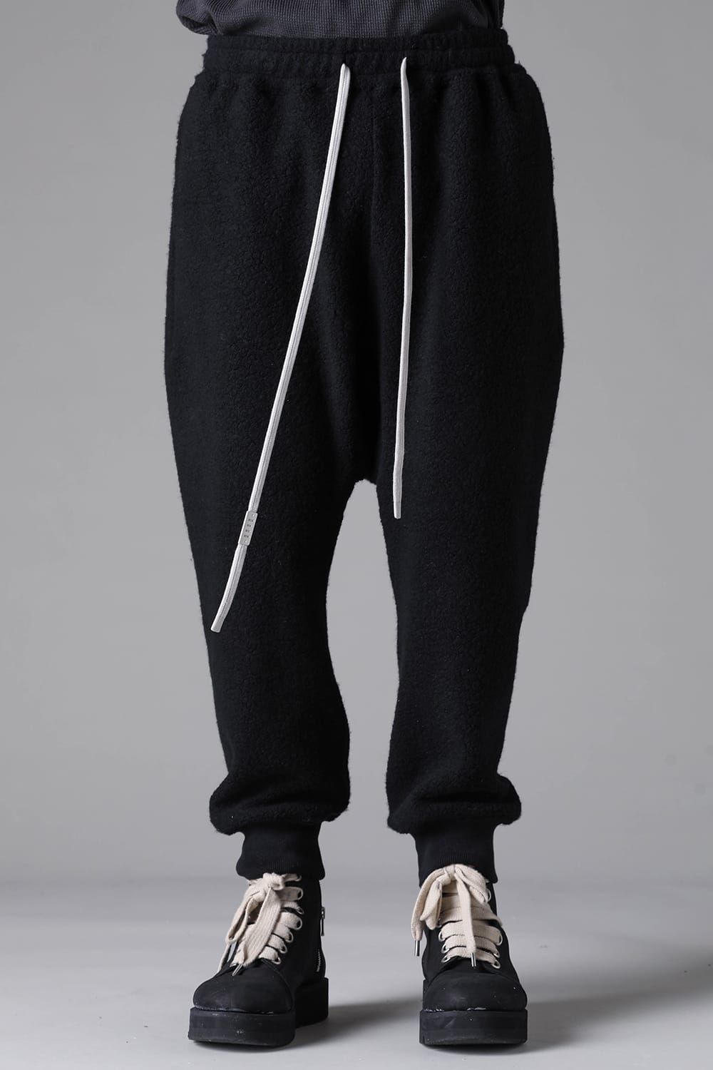 《2026AW先行予約》Sheep Pile Knit Sarrouel Easy Pants"Black / Khaki" / シープパイルニットサルエルイージーパンツ"ブラック/カーキ"