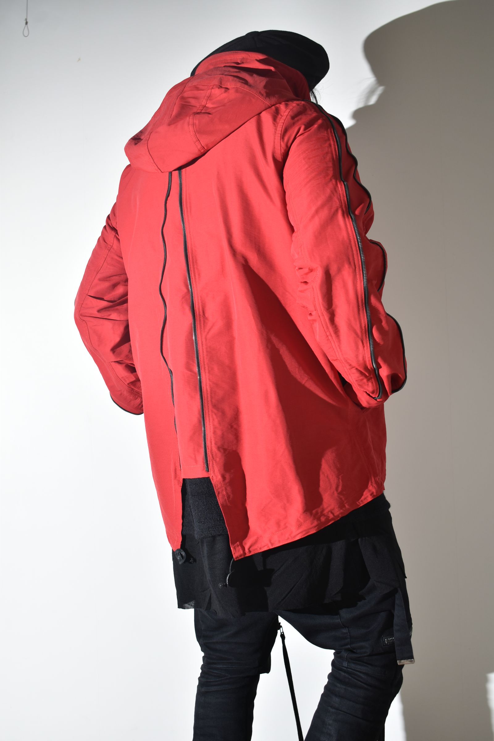 Multi Zip Short Mods Coat"Red" / マルチジップショートモッズコート"レッド"