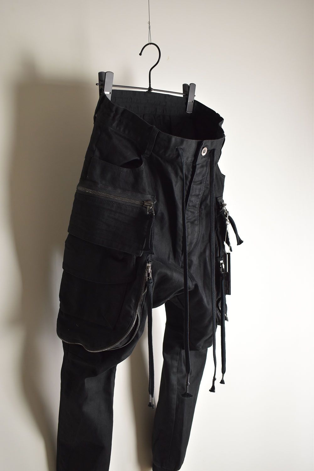 Stretch Denim Multi Pocket Cargo Jog Pants"Black" / ストレッチデニムマルチポケットカーゴジョグパンツ"ブラック"