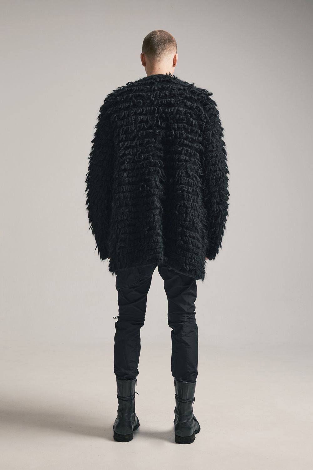 5GG Long Pile Knit Cardigan"Black" / ロングパイルニットカーディガン"ブラック"