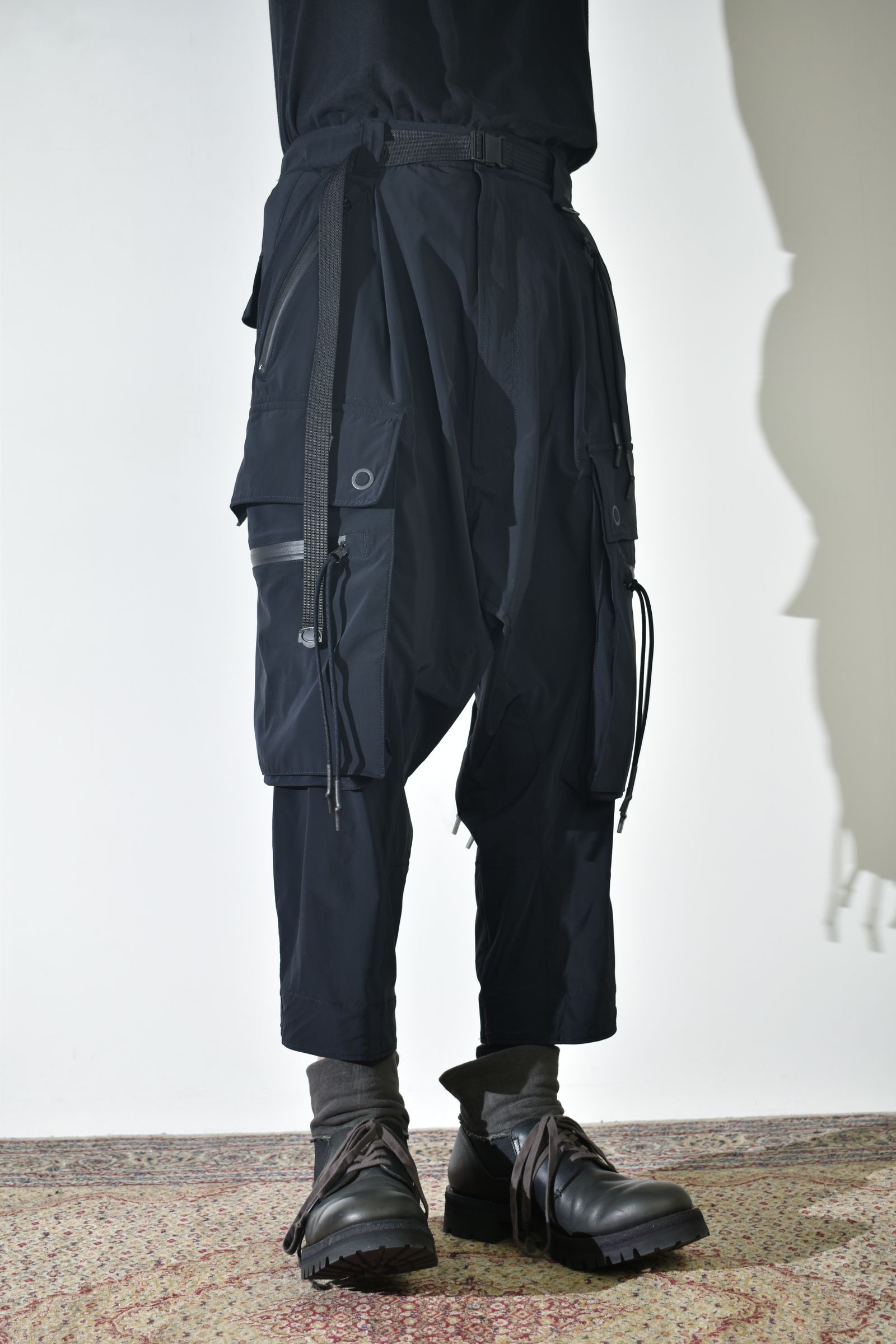 Sarrouel Cropped Cargo"Black" / サルエルクロップドカーゴ"ブラック"