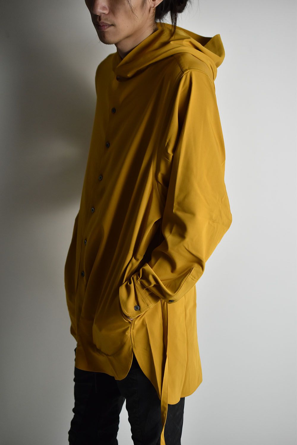 Strings Hooded Shirt"Mustard"/ストリングフーデットシャツ"マスタード"