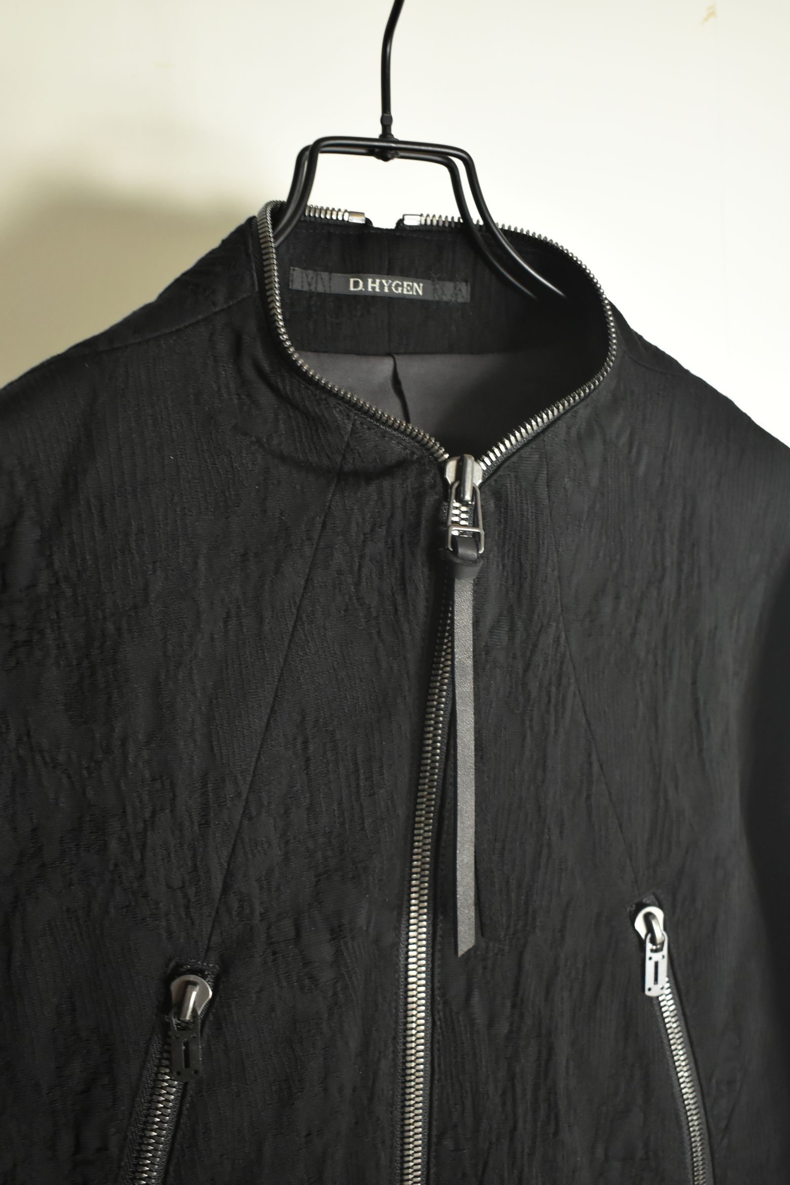 Damage Jacquard Single Rider Jacket"Black" / ダメージジャガードシングルライダースジャケット"ブラック"