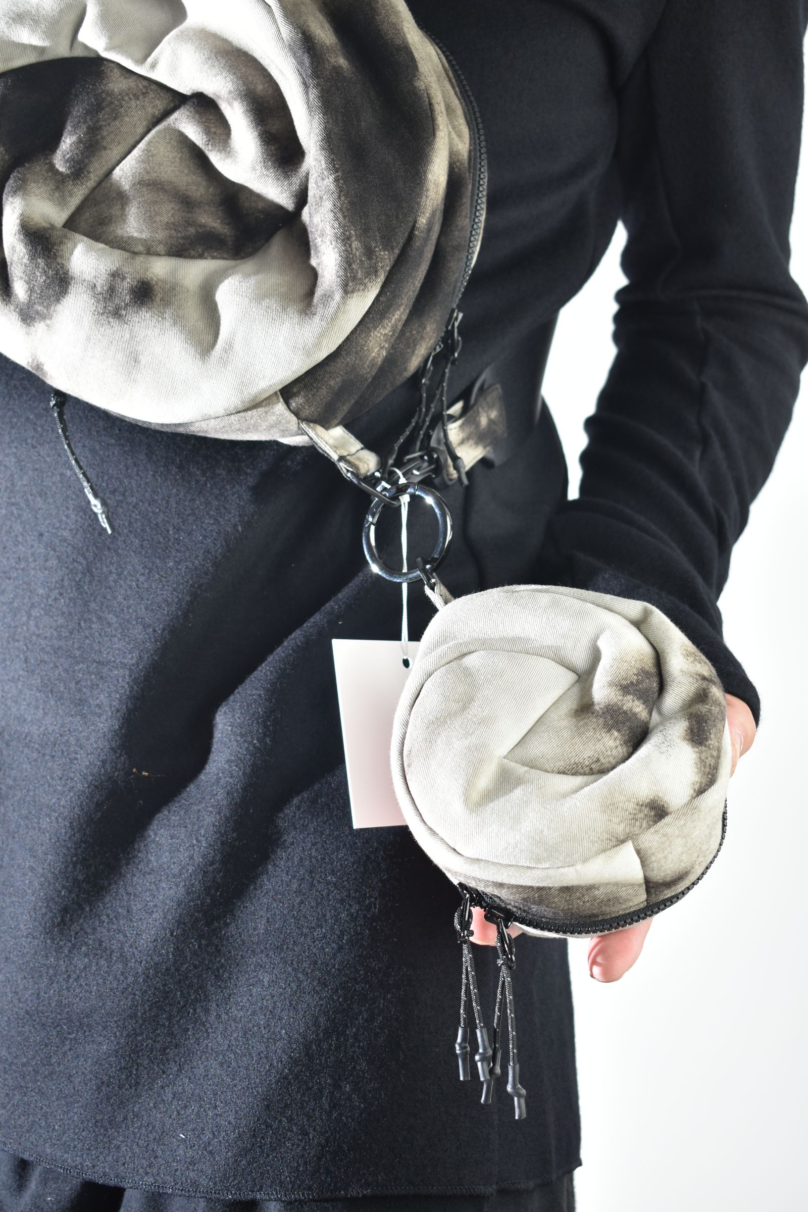 Sphere Shoulder Bag "Black Bleached" / スフィアショルダーバッグ"ブラックブリーチ"
