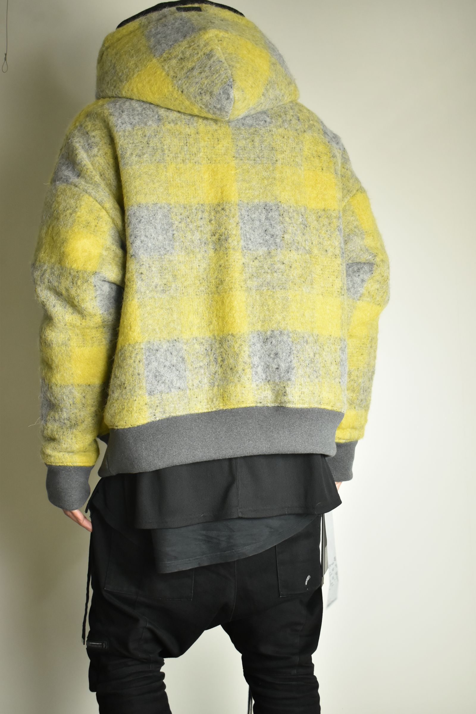 《2026AW先行予約》Plaid Padded Hoodie"Yellow" / プレイドパデッドフーディ"イエロー"
