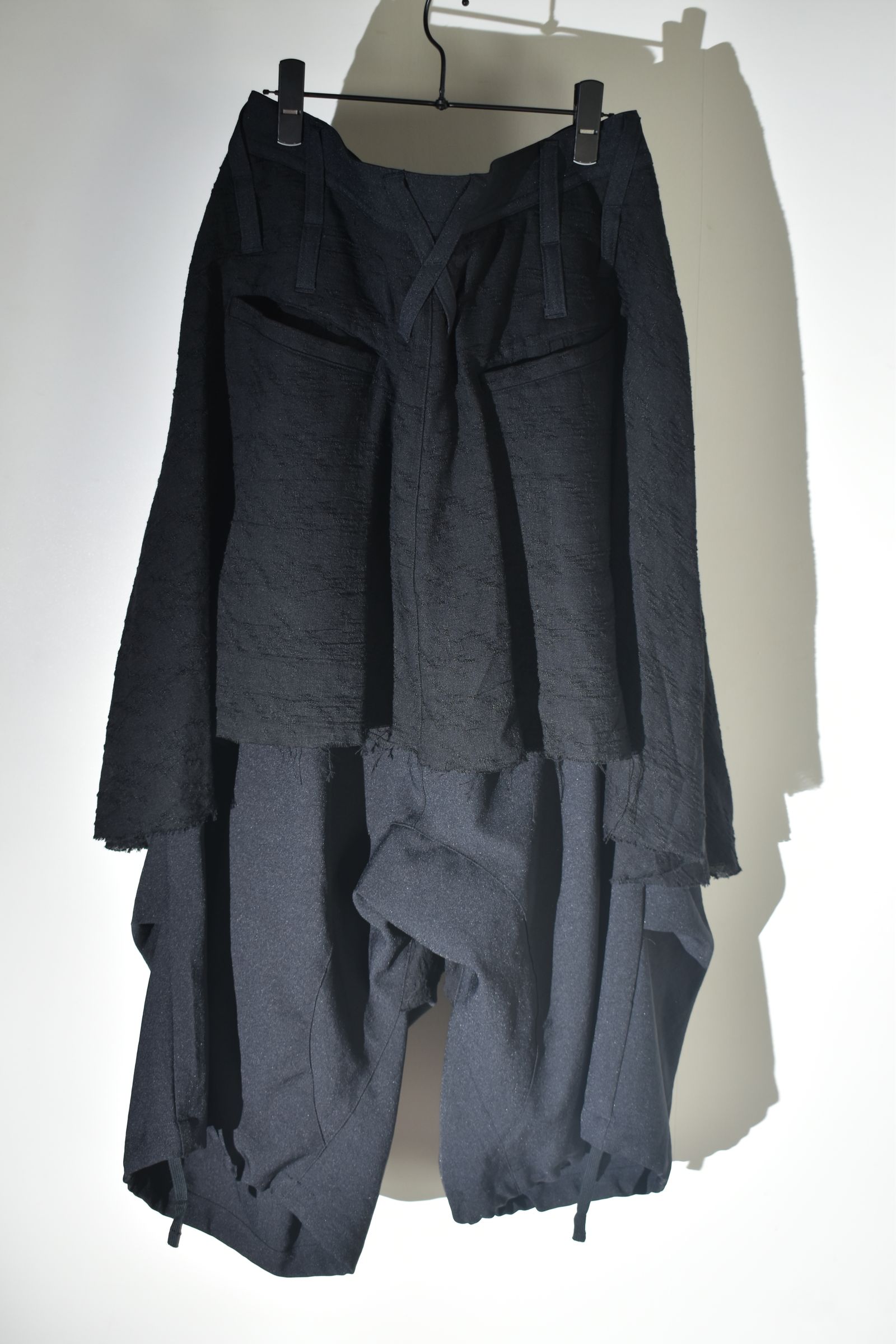 Layerd Wide Sarrouel"Black" /  レイヤードワイドサルエル"ブラック"