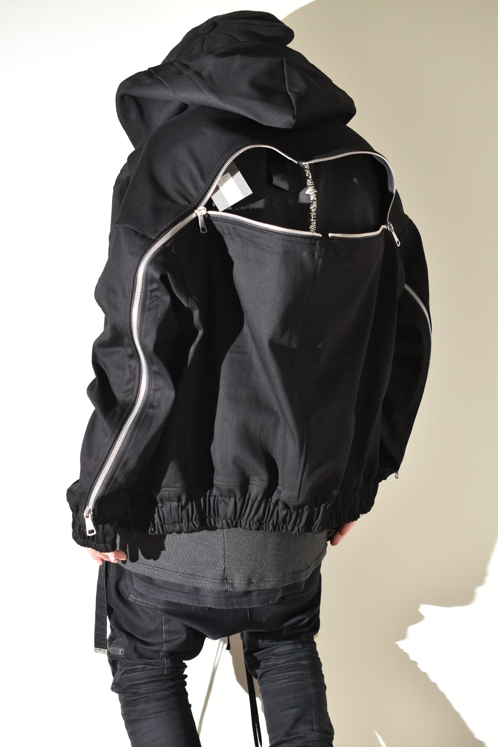Denim Zip Hoodie Blouson"Black" / デニムジップフーディブルゾン"ブラック"