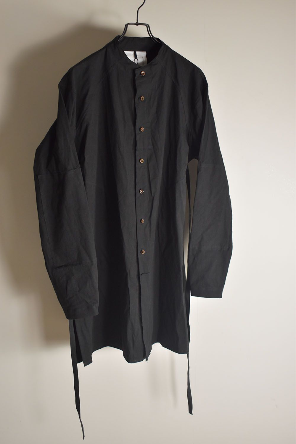 Strings Raw Edge Over Shirts"Black" / ストリングスローエッジオーバーシャツ"ブラック"