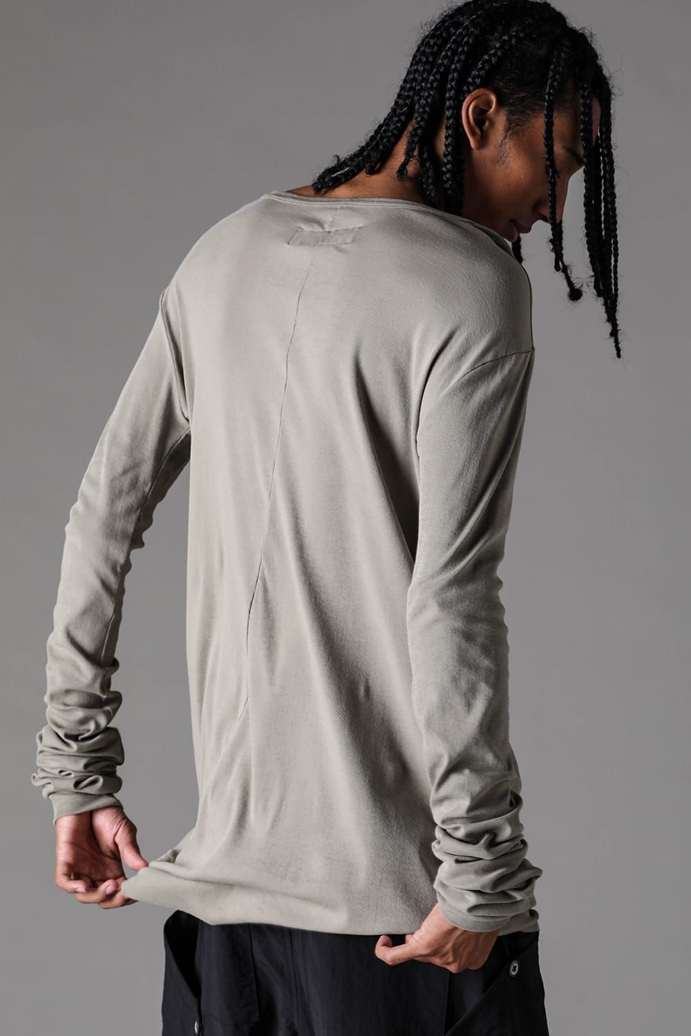 《2027SS先行予約》High Twist Rib Jersey Long Sleeve Tee "Black/ Sage Green / Brown / L.Grey / White "/ハイツイストリブジャージーロングスリーブTee"ブラック/セージグリーン/ブラウン/ライトグレー/ホワイト"