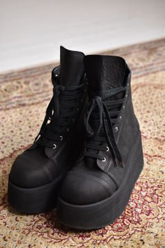 Platform Hi-cut Sneakers"Black×Black"/プラットホームハイカットスニーカー"ブラック×ブラック"