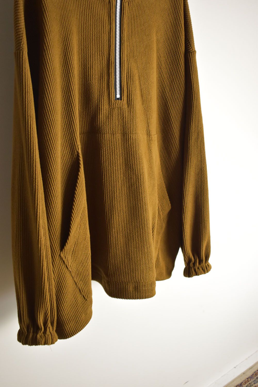 Kint Corduroy Hoodie"Camel" / ニットコーデュロイフーディ"キャメル"