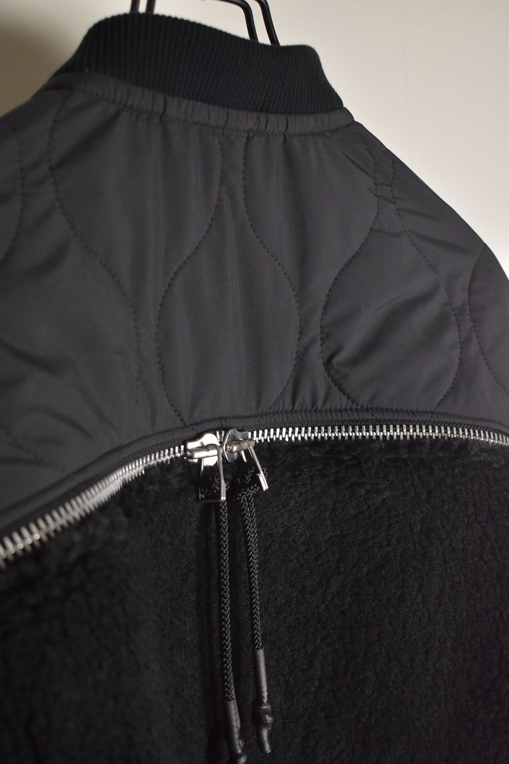 Combination Zip Boa Jersey"Black" / コンビネーションジップボアジャージー"ブラック"