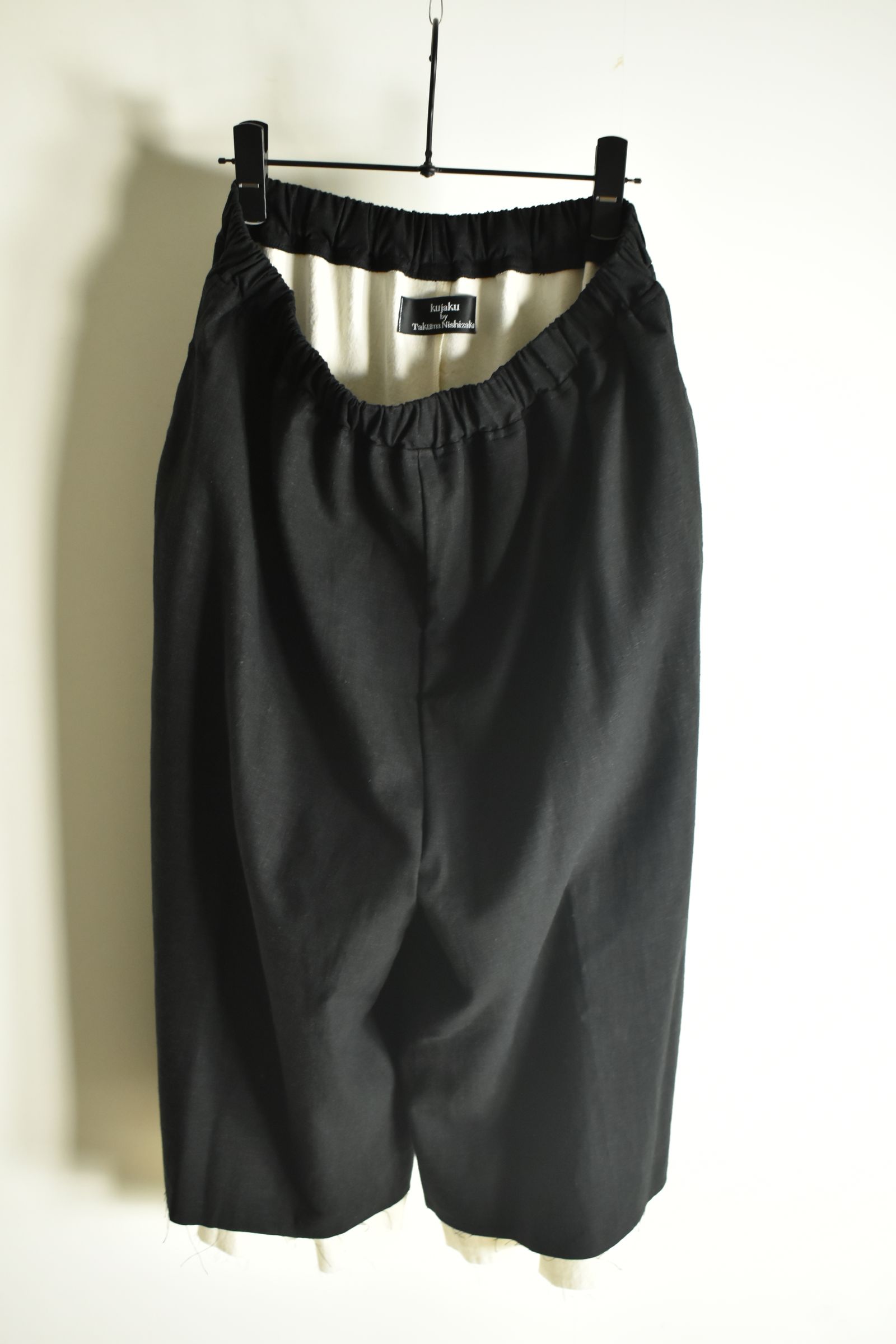 Layerd Easy Half Pants"Black" / レイヤードイージーハーフパンツ"ブラック"