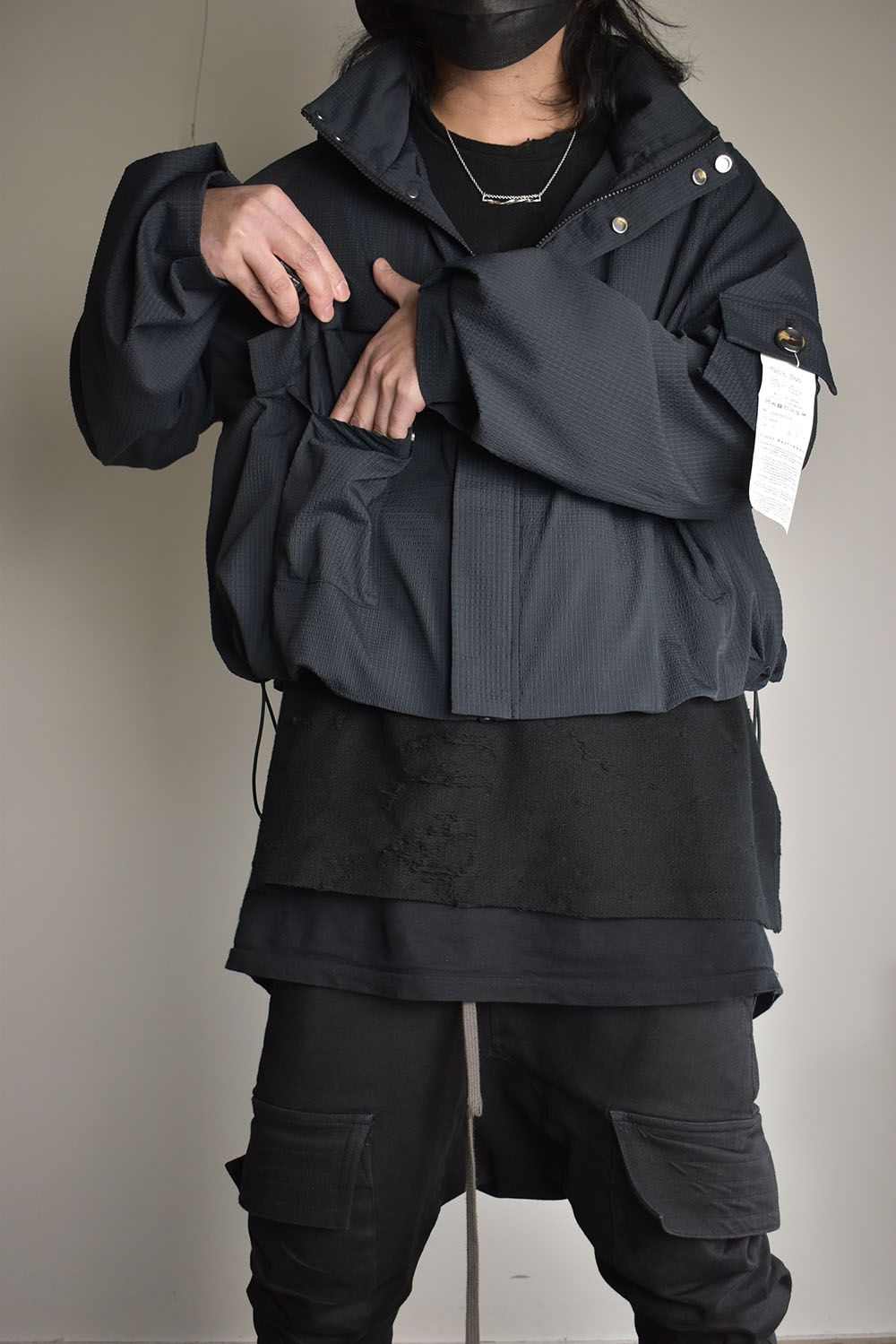 Cropped Hood Blouson"Black" / クロップドフードブルゾン"ブラック"