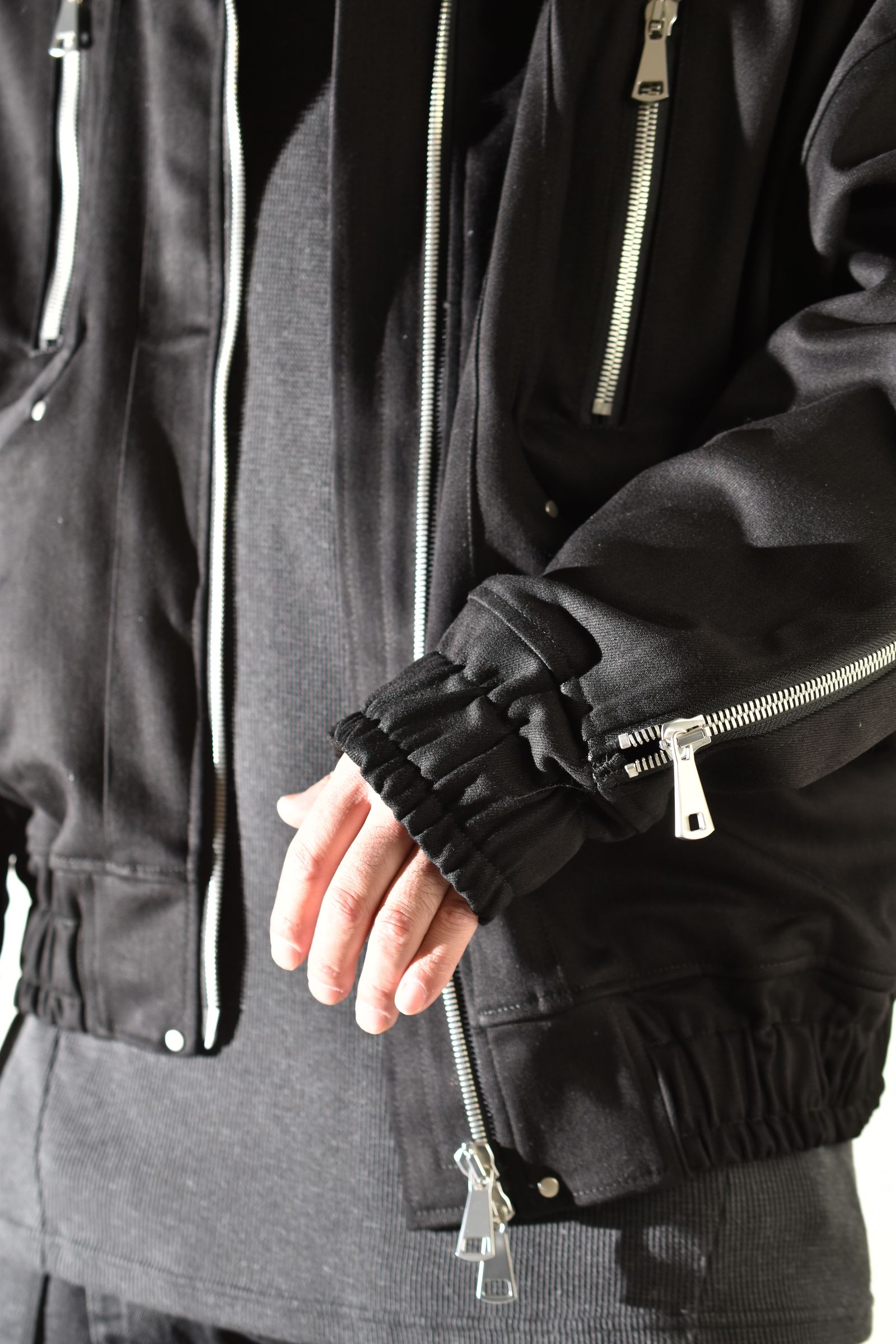 Denim Zip Hoodie Blouson"Black" / デニムジップフーディブルゾン"ブラック"