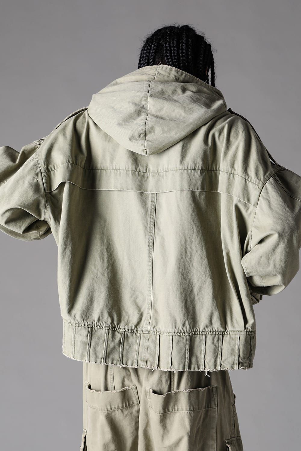《2027SS先行予約》Hoodie Blouson "Vintage Black / Dust Grey / Dusty Olive" / フーディブルゾン "ヴィンテージブラック /ダストグレー /ダスティオリーブ"
