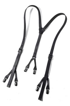 《2027SS先行予約分》Narrow Leather Suspenders"Black" / ナローレザーサスペンダー