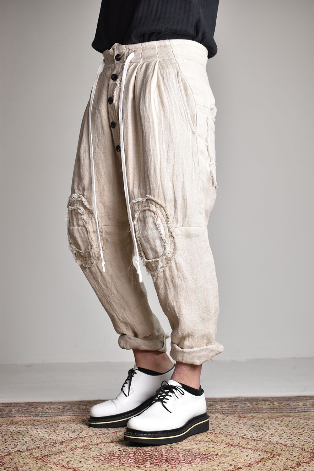 Drop Crotch 2Tuck Easy Pants"Ecru"/ドロップクロッチ2タックイージーパンツ"エクリュ"