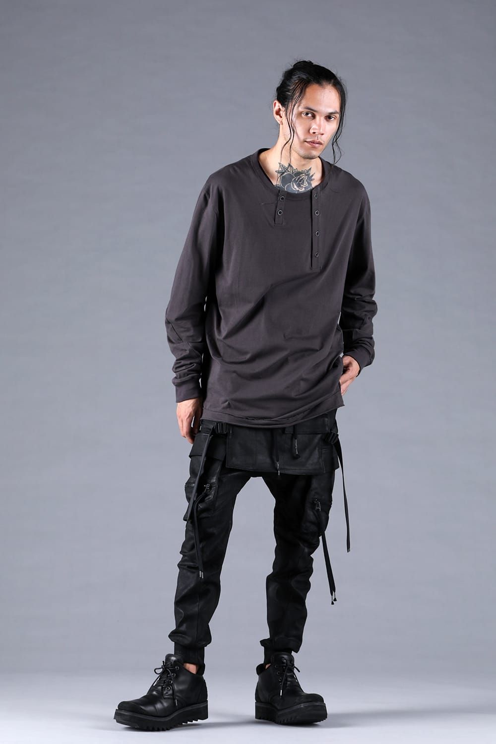Product Coating Bag Attached Cargo Jogging Pants"Black" / 製品コーティングバッグアタッチドカーゴジョグパンツ"ブラック"