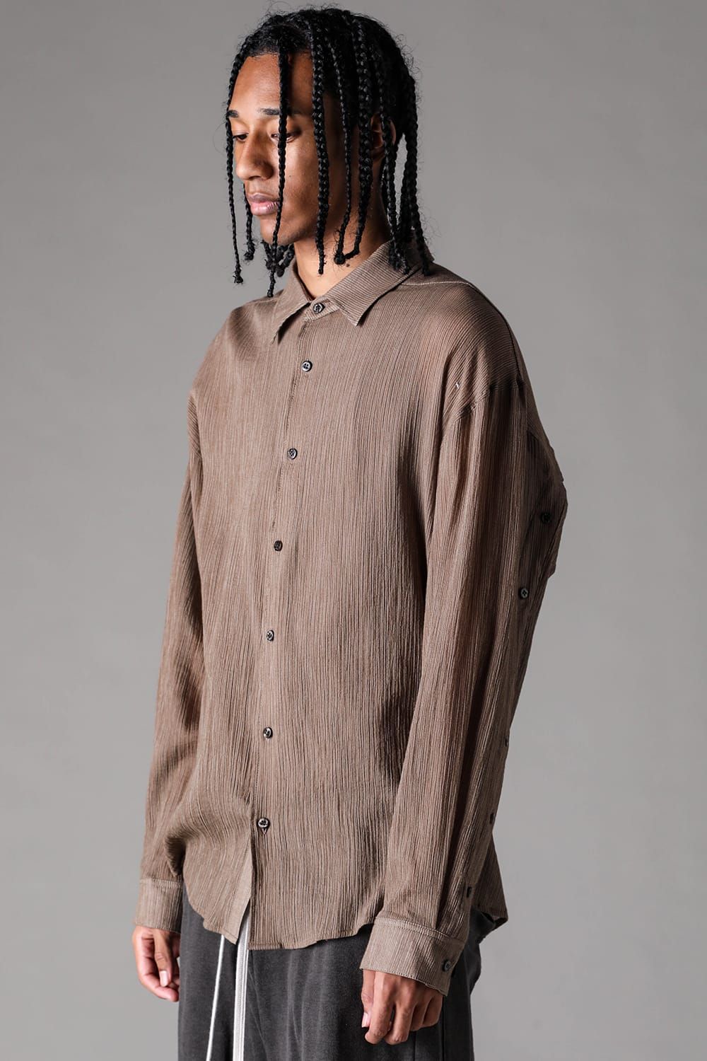 《2027SS先行予約》Stripe Buck Button Shirts"Black Stripe / White Stripe / Brown Stripe" / ストライプバックボタンシャツ"ブラックストライプ /ホワイトストライプ /ブラウンストライプ"