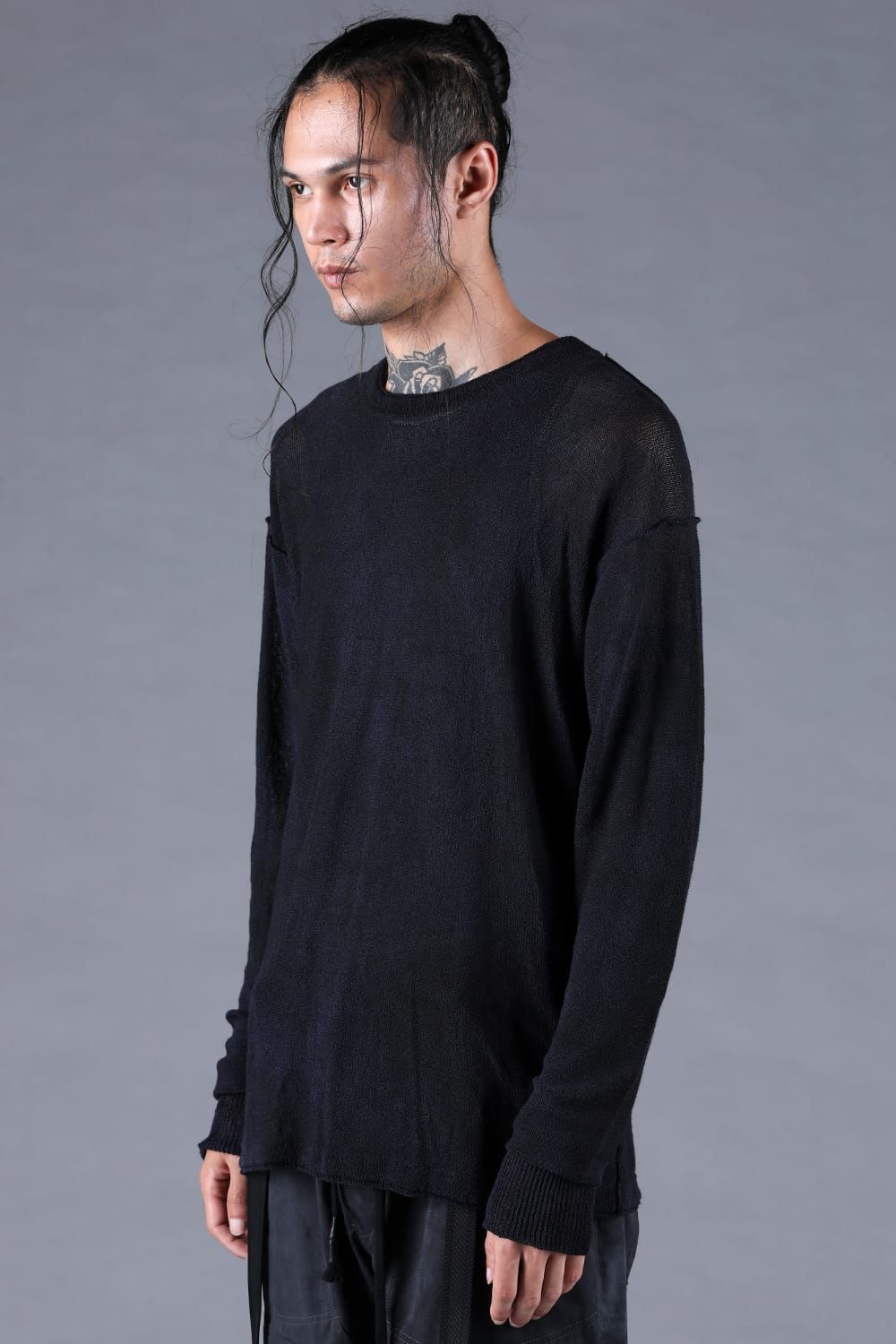 7G Paper Yarn Knit Pullover"Navy" / 7Gペーパーヤーンニットプルオーバー"ネイビー"