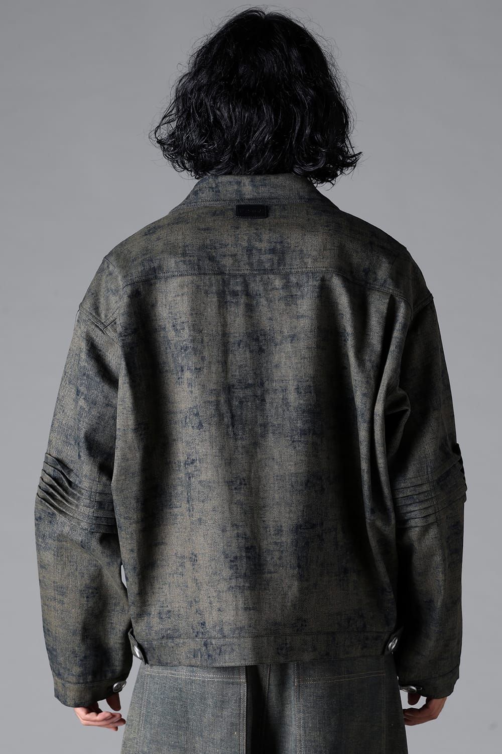 《2026SS先行予約》Blended Shades Denim Pin Tuck Blouson "D.verdigris/L.verdigris/Steel Blue"/ブレンデッドシェイドデニムピンタックブルゾン" / ダークベルディグリ/ライトベルディグリ/スティールブルー"