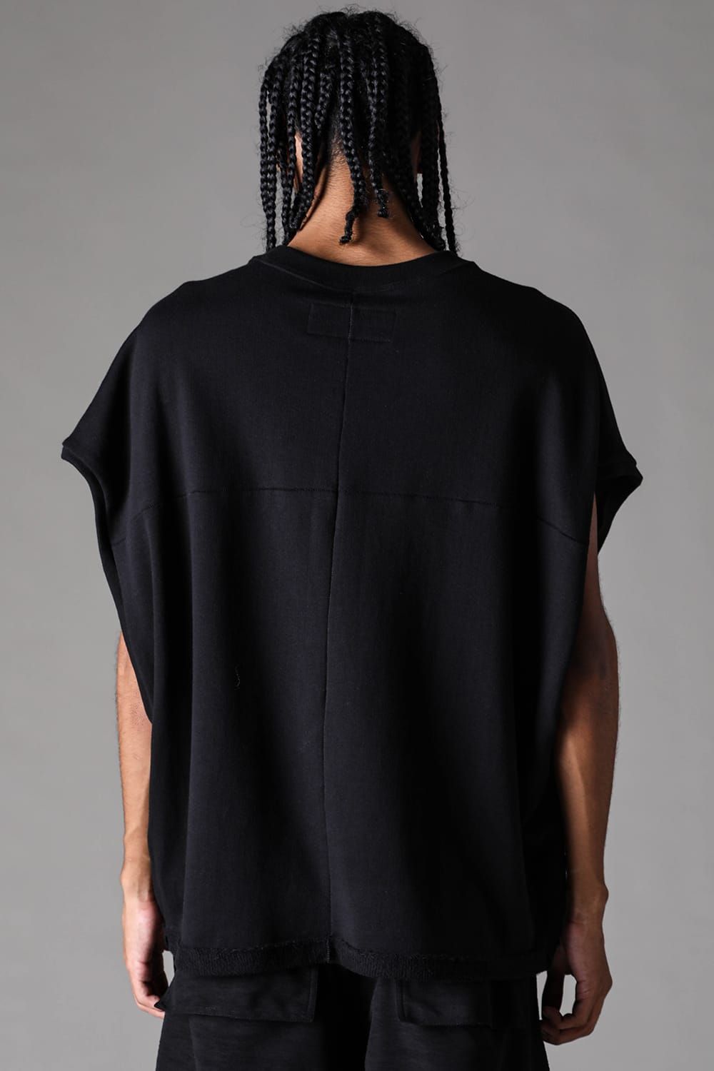 《2027SS先行予約》Lightweight French Terry Over Sized Tank"Black" / ミニ裏毛オーバーサイズタンク"ブラック"