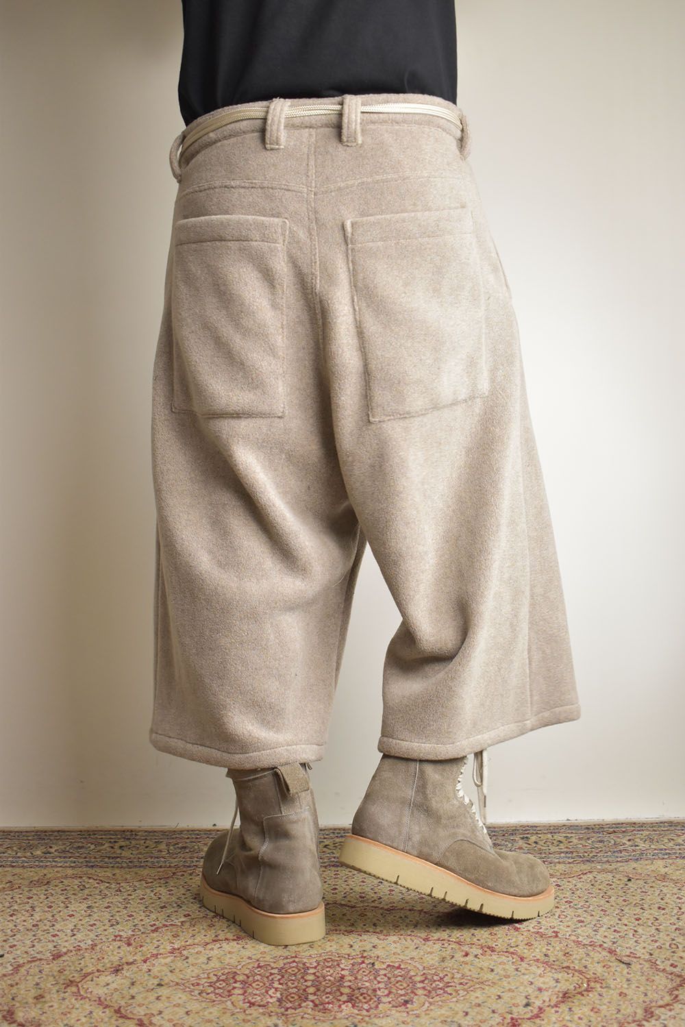 Fleece Over Cropped Pants"Beige"/フリースオーバークロップドパンツ"ベージュ"