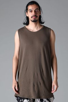 《2025AW先行予約》Double Gauze Long Tank Top"Black / Ivory /Khaki /Grey /D.Grey" /ダブルガーゼロングタンクトップ"ブラック/アイボリー/カーキ/グレー/ダークグレー"