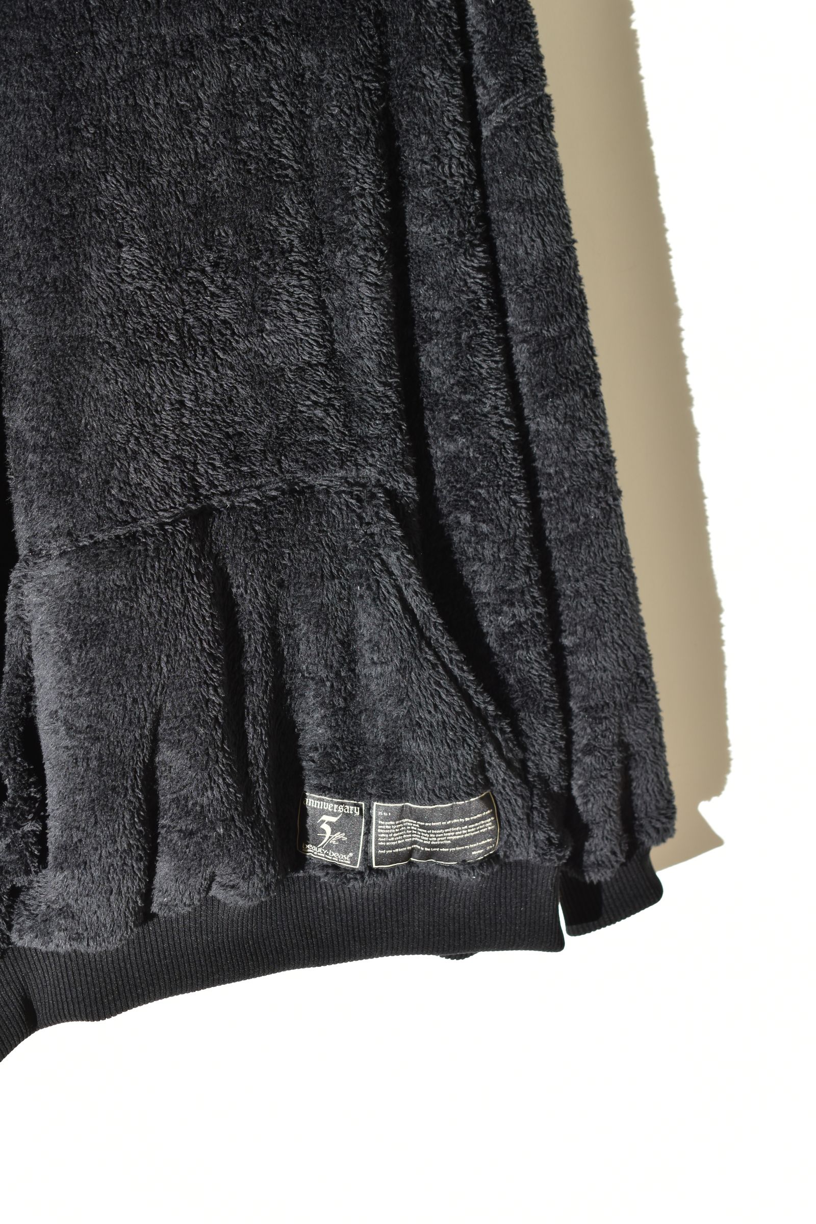 Fleece Big Hoodie "Black" / フリースビッグフーディ "ブラック"