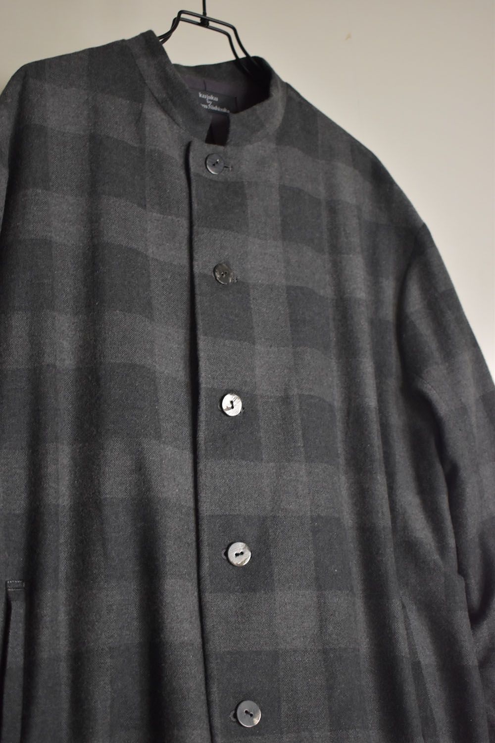 Mao Collar Long Coat"Grey" / マオカラーロングコート"グレー"