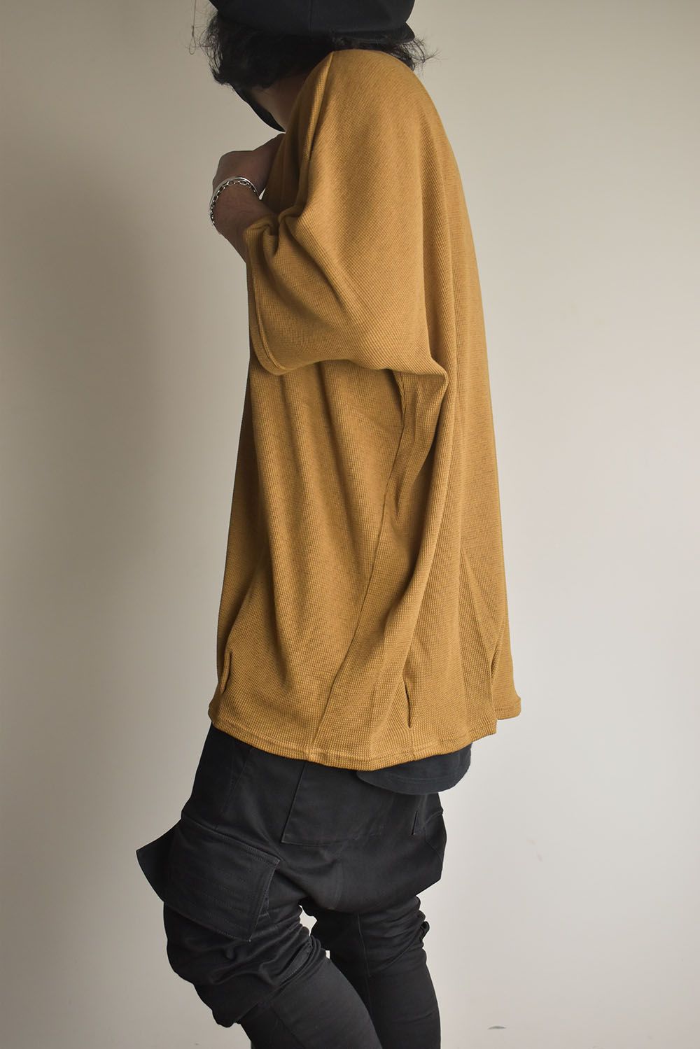 Waffle Dolman Tee"Raw Unber" / ワッフルドルマンTee"ローアンバー"