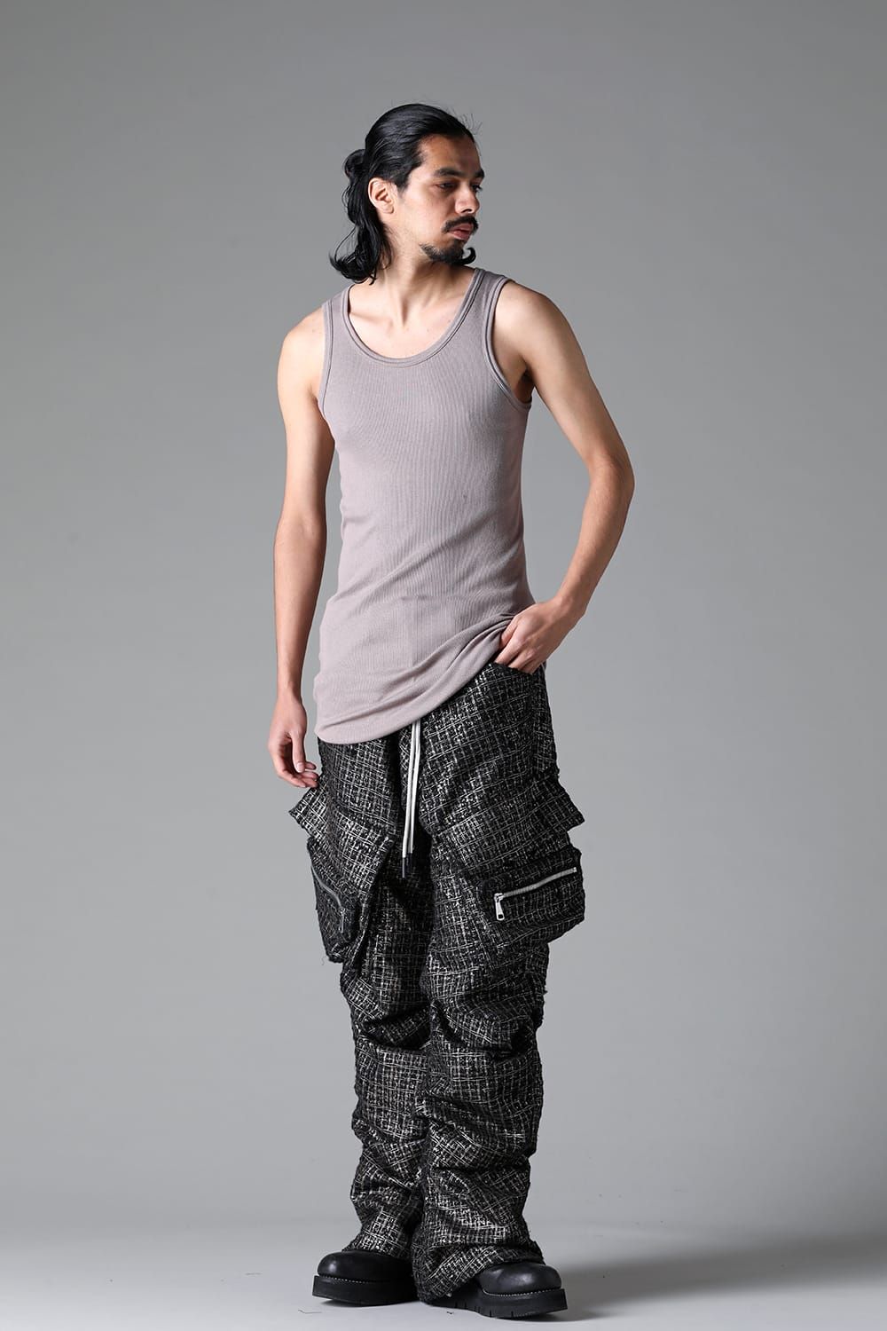 《2025AW先行予約》Rib Tank Top"Black / White /G.Beige / Grey / L.Beige" / リブタンクトップ"ブラック/ホワイト/グレーベージュ/グレー/ライトベージュ"