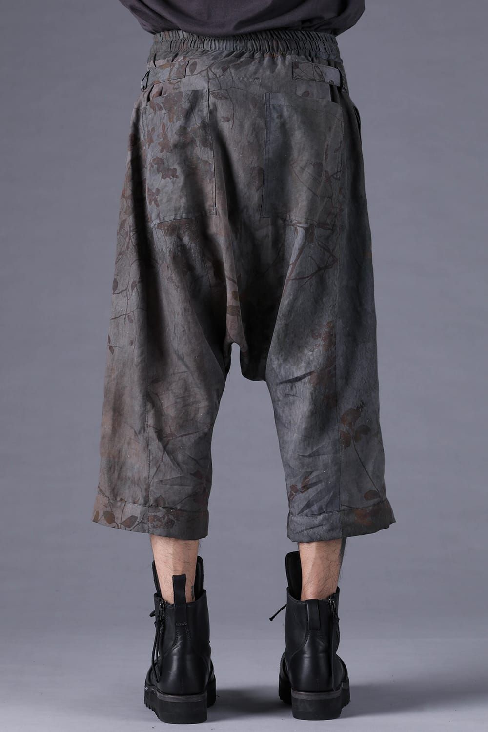 《2027SS先行予約分》Inkjet-Printed Wide-Leg Cropped Pants"Charcoal" / インクジェットプリントワイドクロップドパンツ"チャコール"