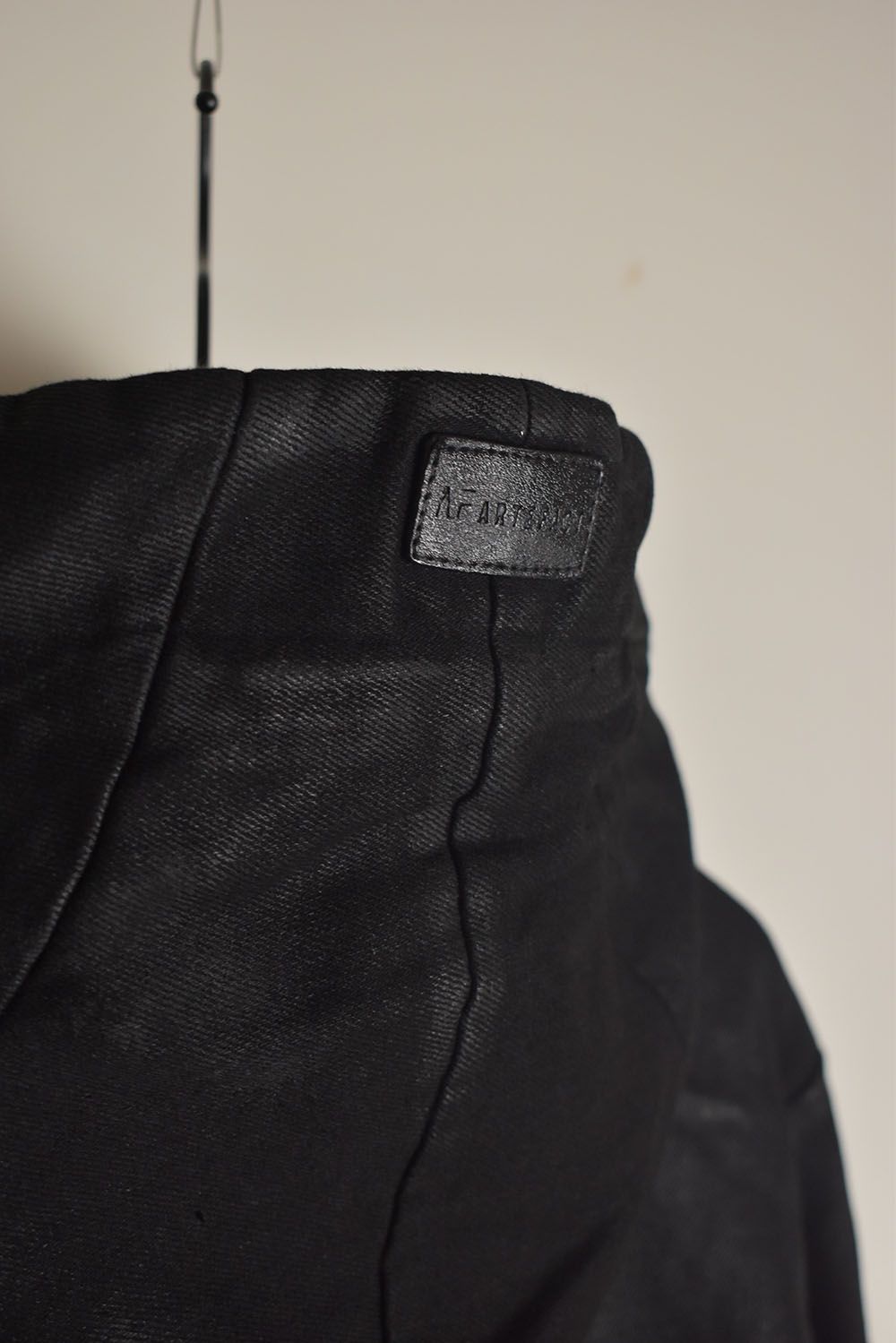 Coated Bonding Hoodie Denim Blouson"Black" / コーディングボンディングフーデッドデニムブルゾン"ブラック"