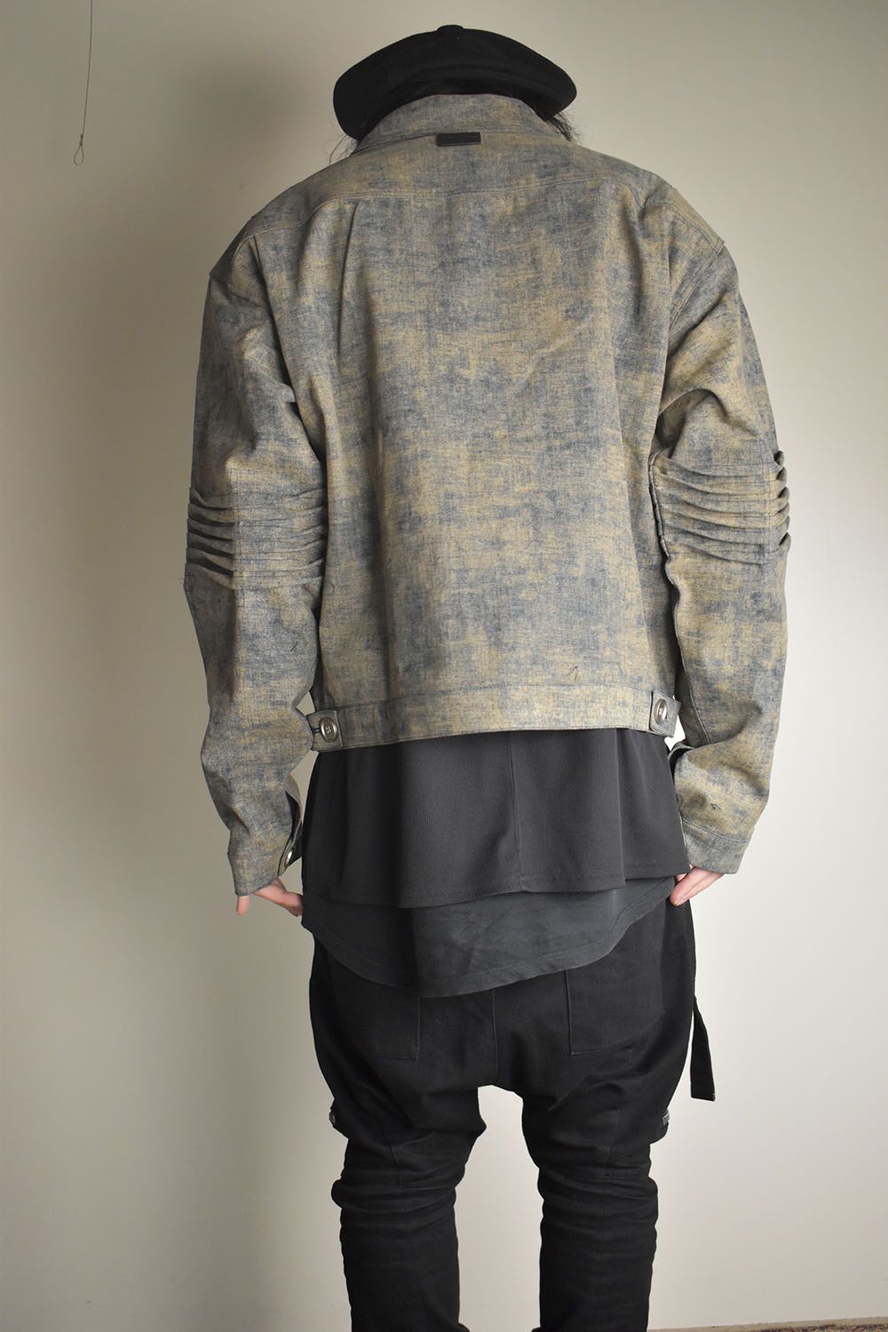 Blended Shades Denim Pin Tuck Blouson "Steel Blue" / ブレンデッドシェイドデニムピンタックブルゾン"スティールブルー"