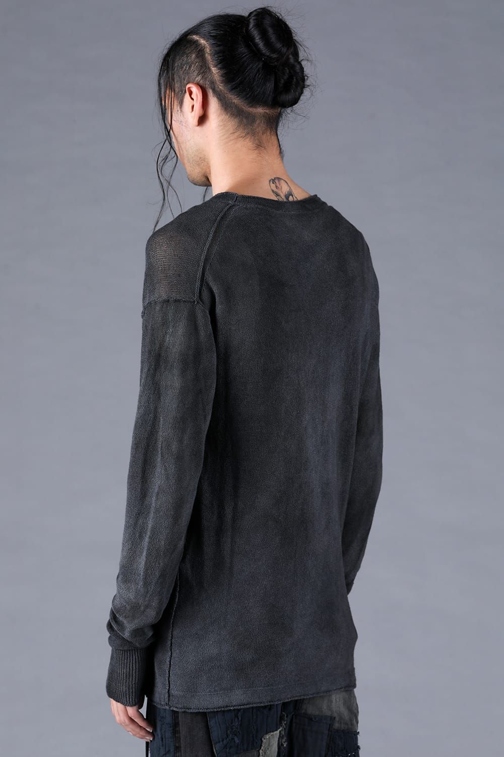 7G Paper Yarn Knit Pullover"Black" / 7Gペーパーヤーンニットプルオーバー"ブラック"