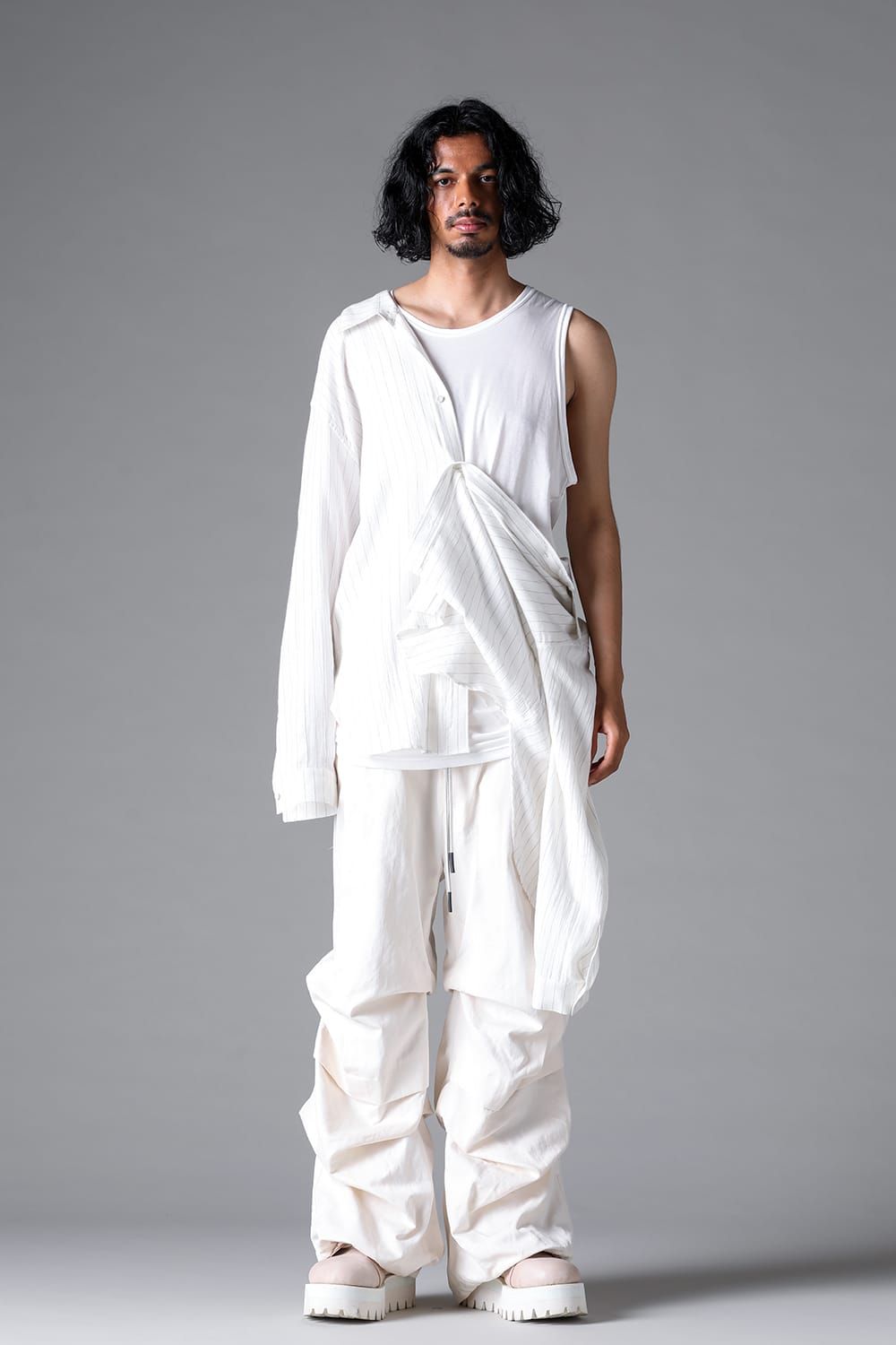 《2026SS先行予約》Back Face Shirts"White × Stripe" / バックフェイスシャツ"ホワイト×ストライプ"