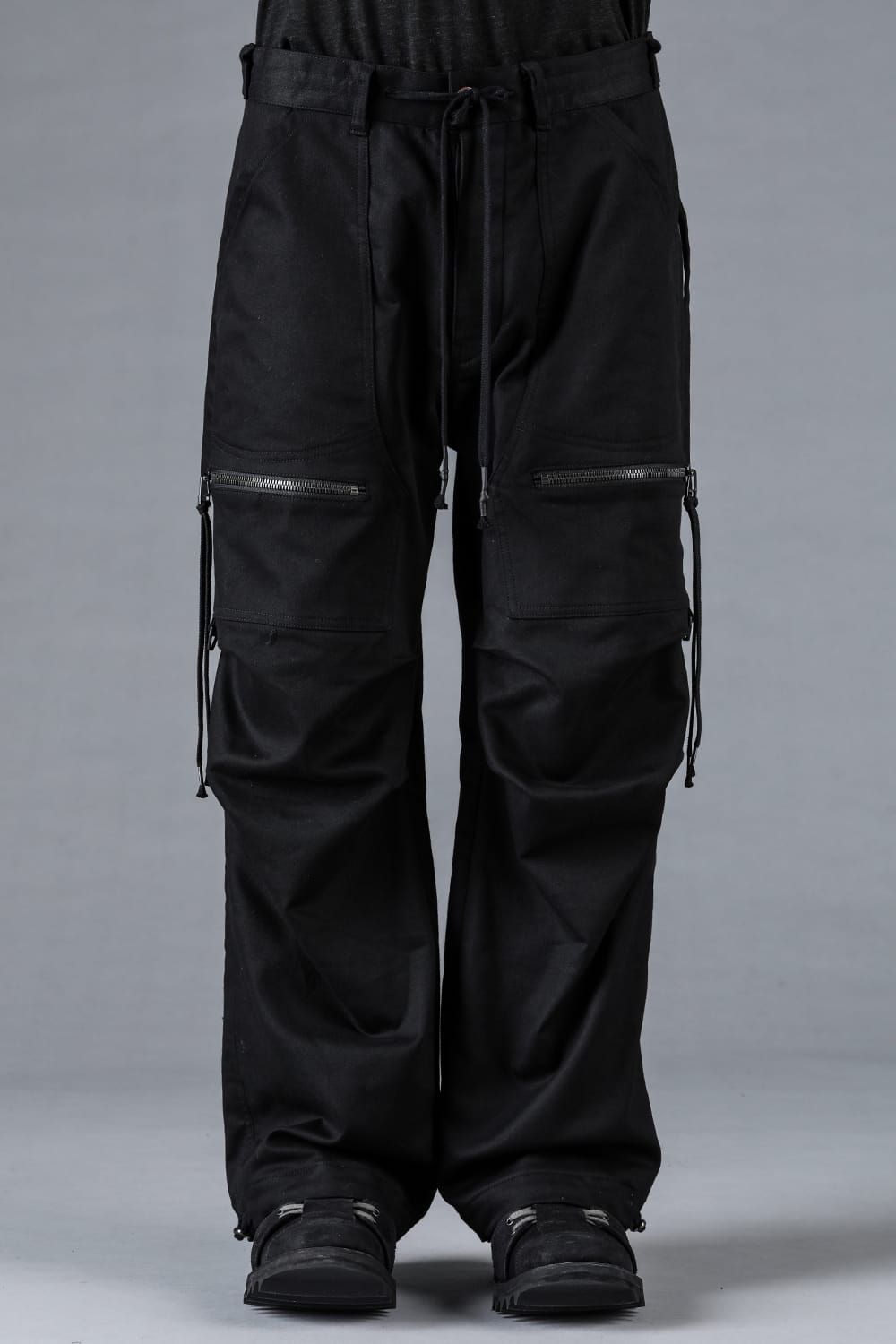 Jersey-like Denim Work Baggy Pants “Black" / ジャージーライクデニムワークバギーパンツ"ブラック"