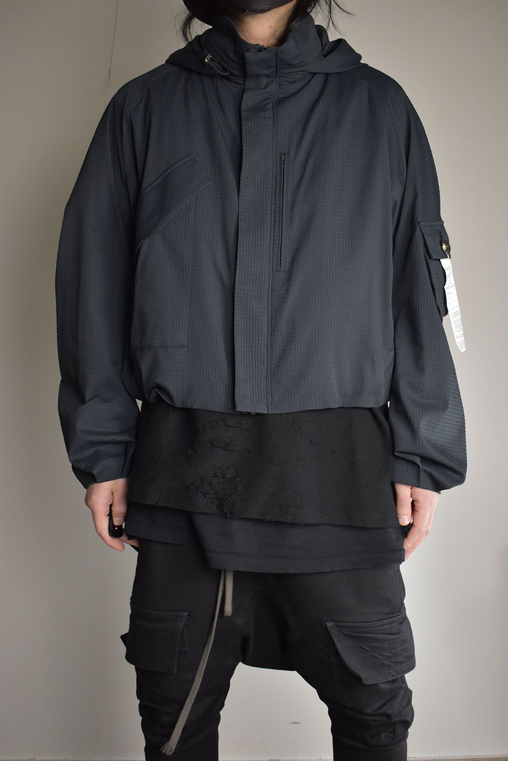 Cropped Hood Blouson"Black" / クロップドフードブルゾン"ブラック"