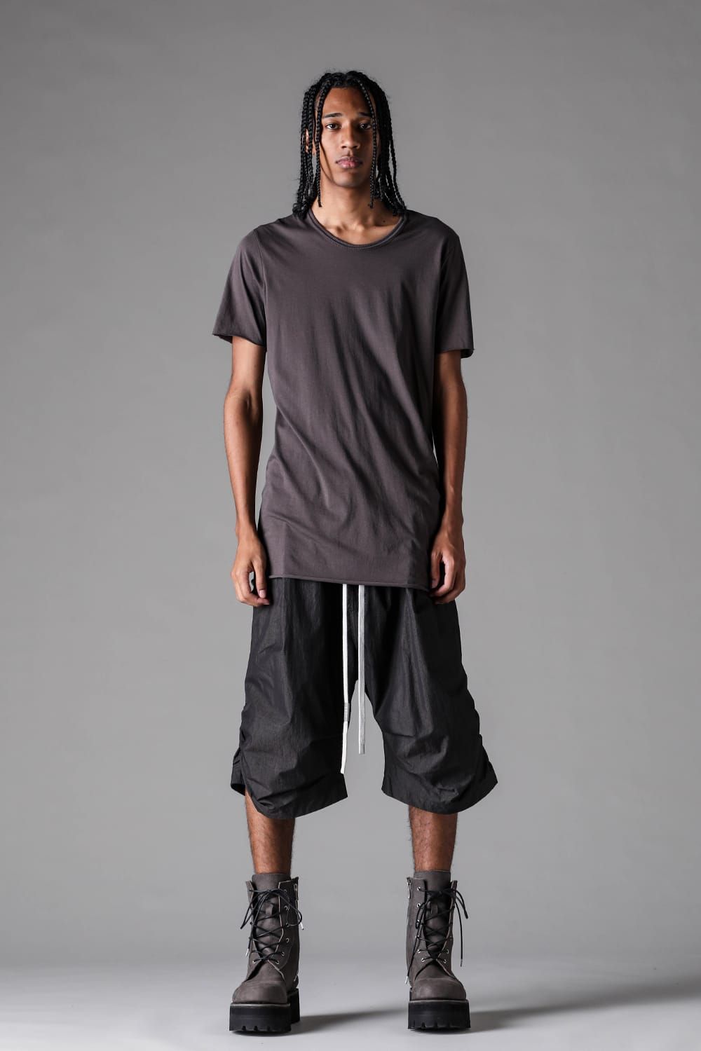 《2027SS先行予約》Albini Airy Crew Neck Tee"Black / Sage Green / Brown / L.Grey / White" /  アルビニエアリークルーネックTee"ブラック /セージグリーン /ブラウン /ライトグレー/ホワイト"
