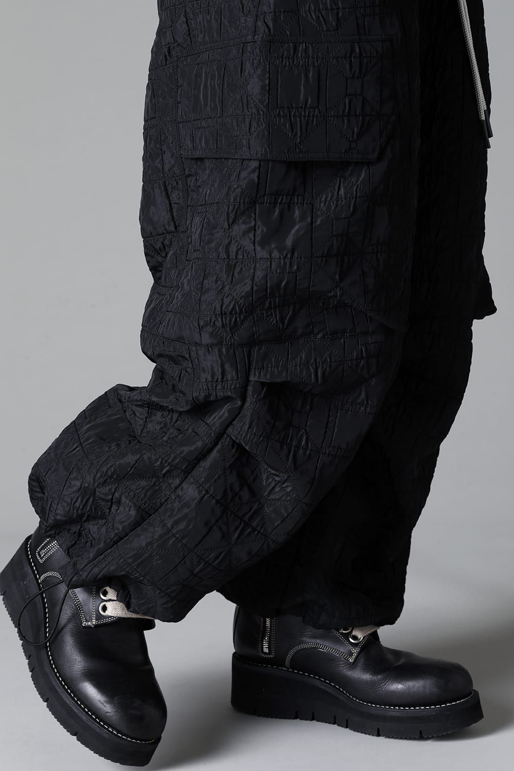 《2025AW先行予約》Geometry Cargo Wide Pants"Black" / ジオメトリーカーゴワイドパンツ"ブラック"