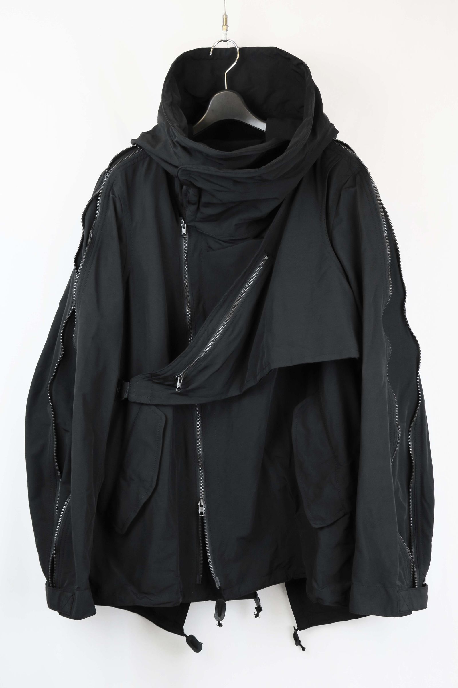 Multi Zip Short Mods Coat"Black" / マルチジップショートモッズコート"ブラック"