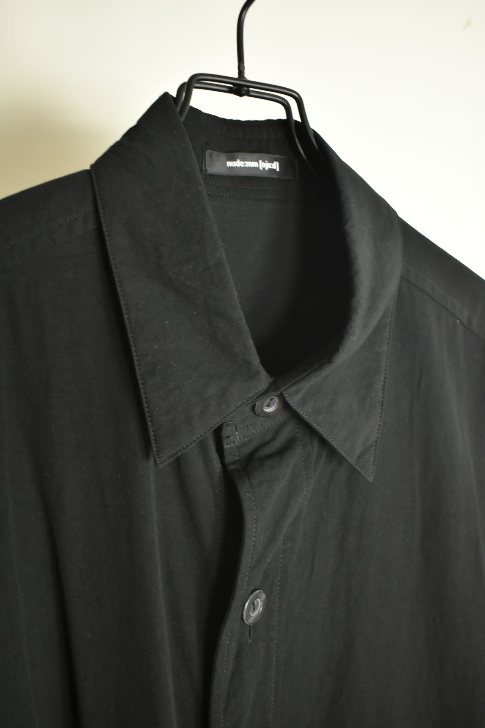 Cotton Broad Short-Sleeved Big Shirt &Dress"Black" / コットンブロード半袖ビッグシャツ / ワンピース"ブラック"