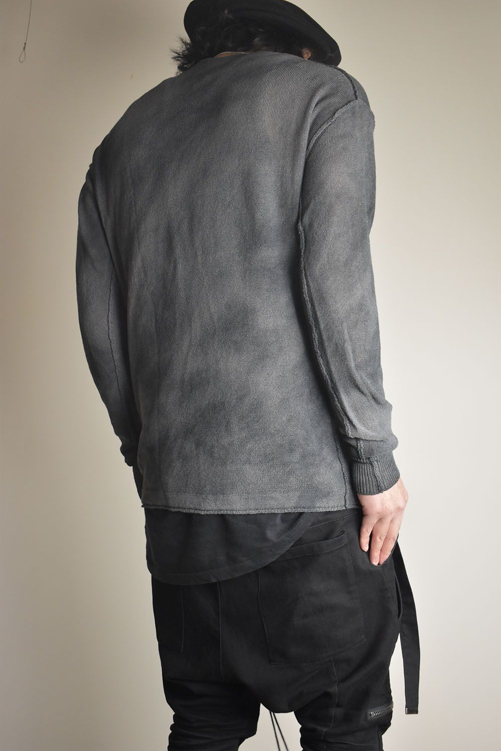 7G Paper Yarn Knit Pullover"Black" / 7Gペーパーヤーンニットプルオーバー"ブラック"