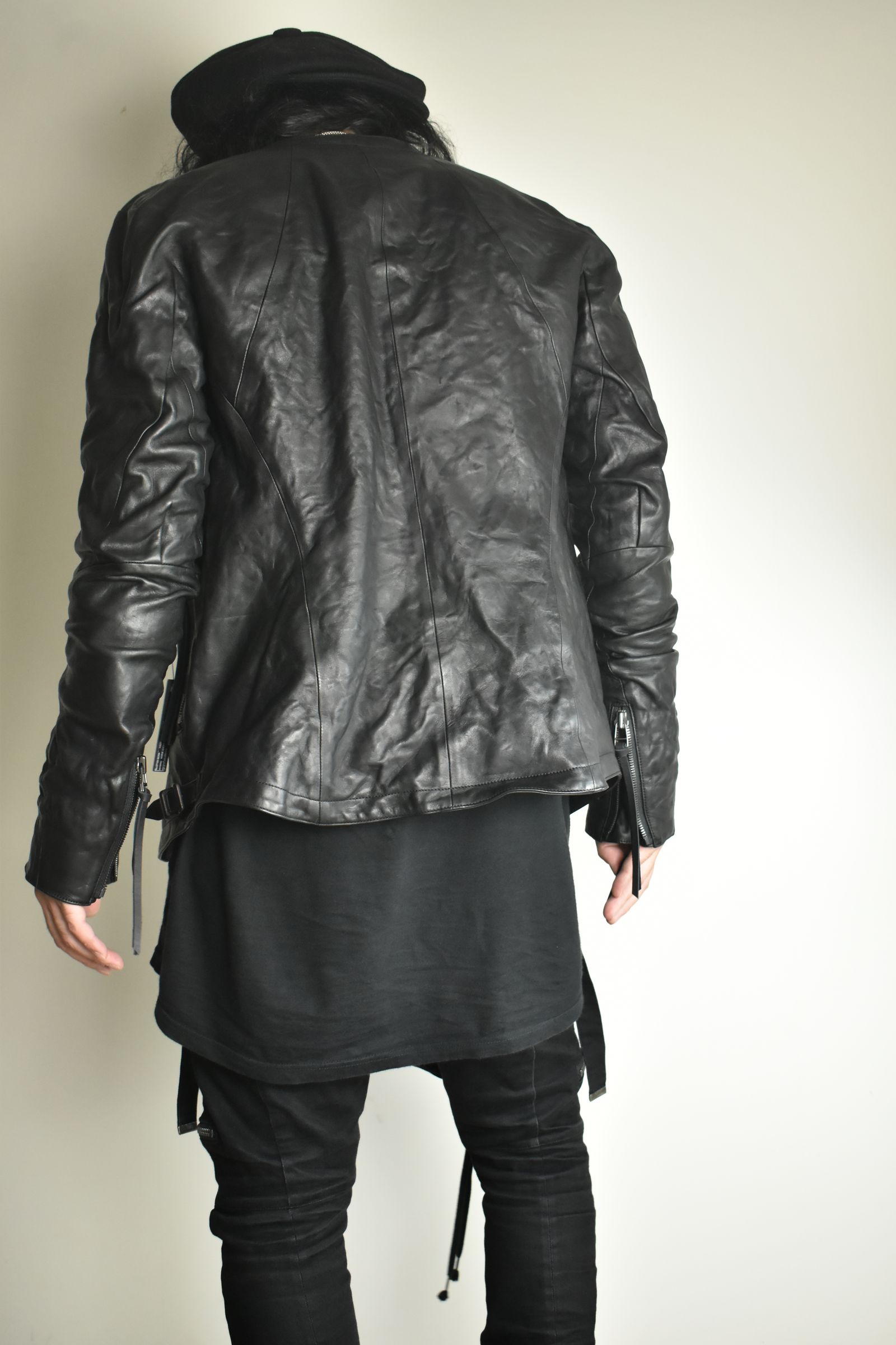 Horse Leather Collar Detachable Jacket"Black" / ホースレザーカラーデタッチャブルジャケット"ブラック"
