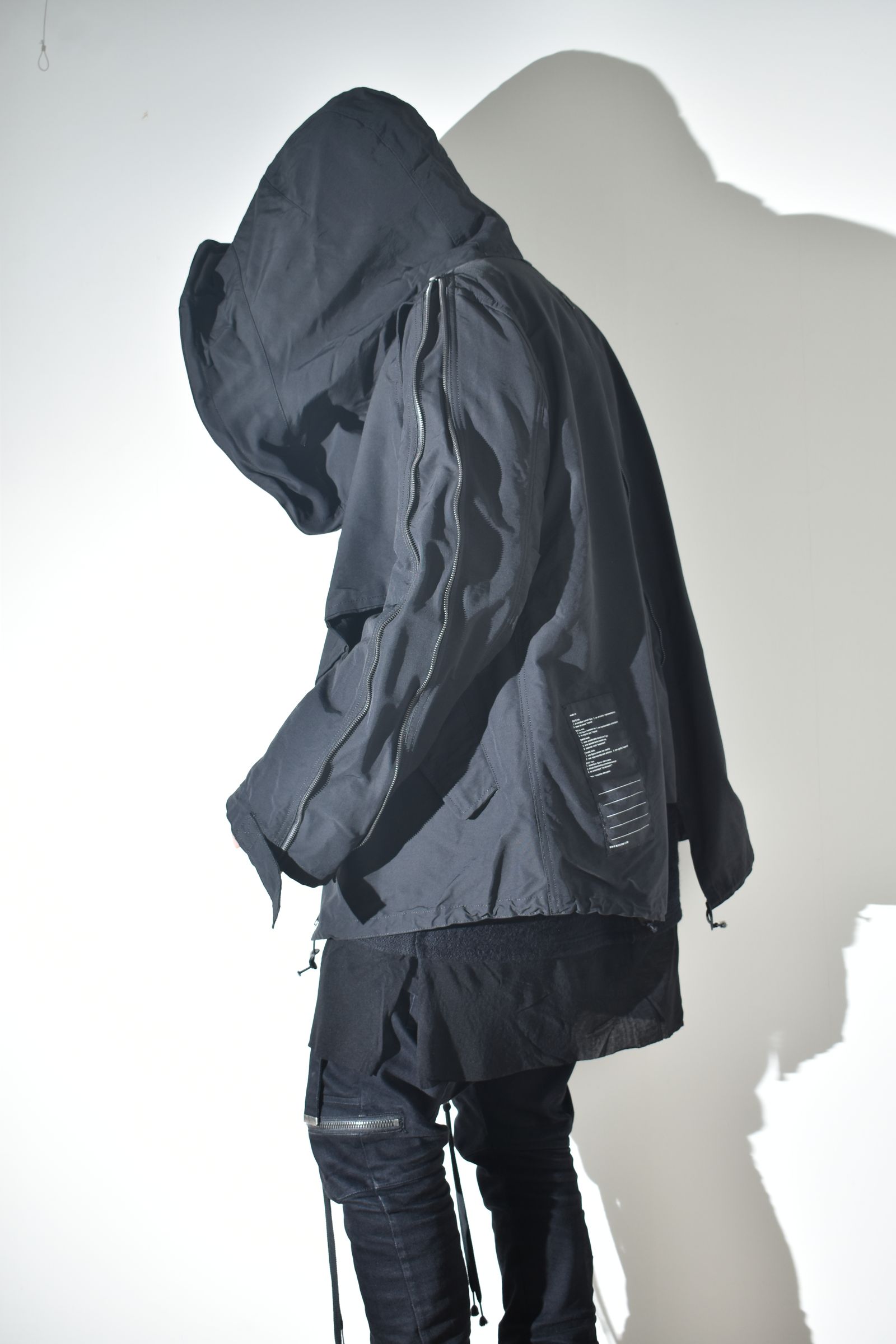 Multi Zip Short Mods Coat"Black" / マルチジップショートモッズコート"ブラック"