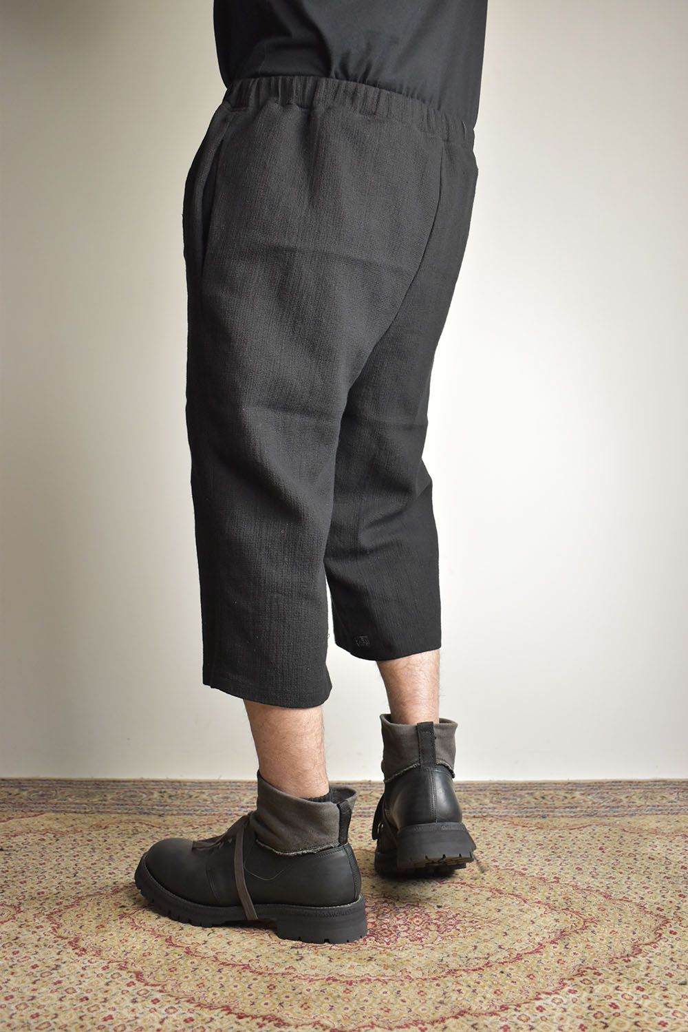 Linen Cotton Easy Wide Pants"Black" / リネンコットンイージーワイドパンツ"ブラック"