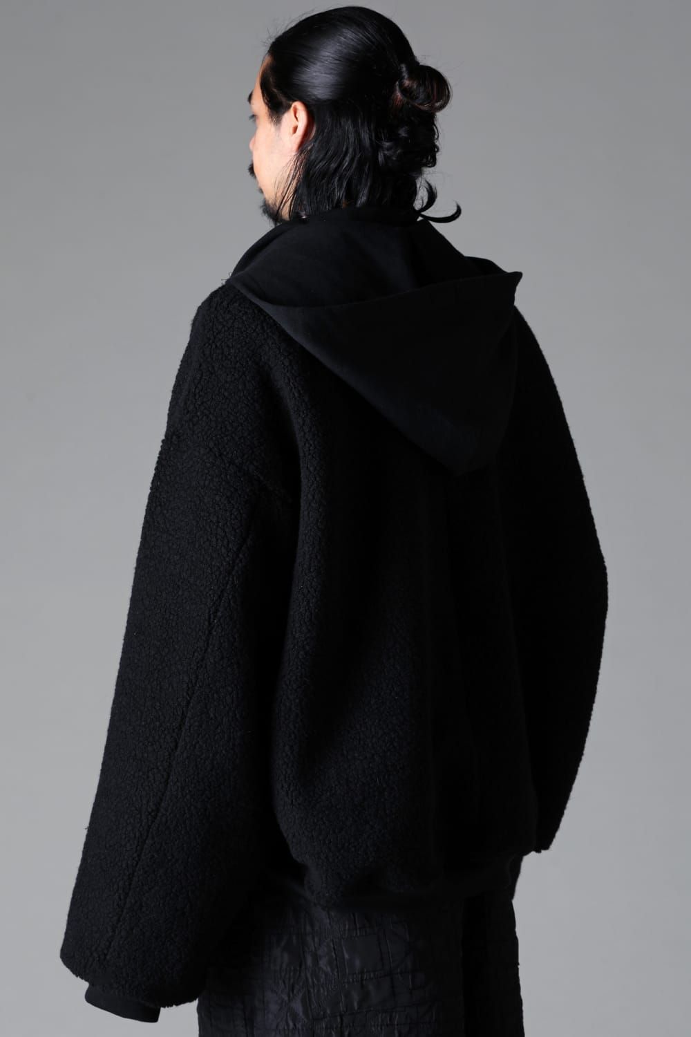 《2025AW先行予約》Geometry Jumbo Hooded MA-1 Blouson"Black" / ジオメトリージャンボフーデッドMA-1ブルゾン"ブラック"