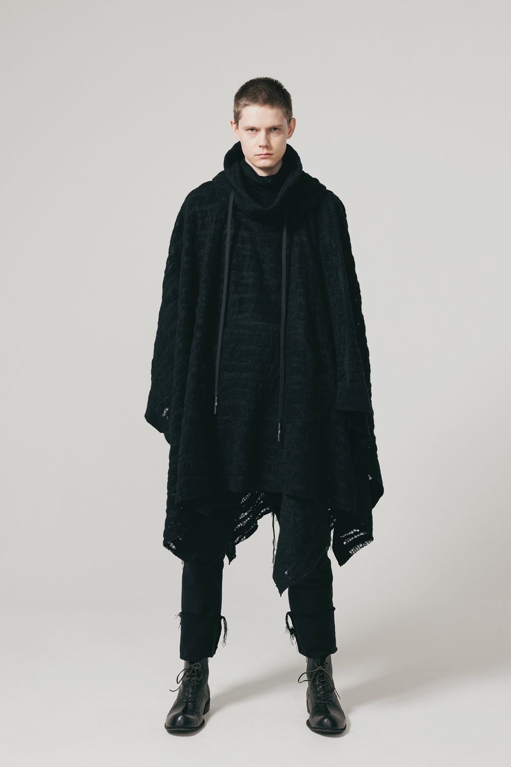 HOODIE PONCHO"Black"/フーディポンチョ"ブラック"